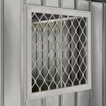 Globel Fenster-Kit 1 Seitenfenster & Ersatzpaneele, silber, für Skillion, Lean To, Dream